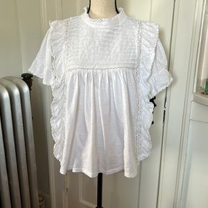 Free people white le femme blouse